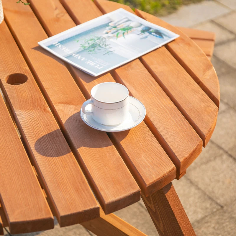 Outsunny 6 Seater Wooden Picnic Table and Bench Set