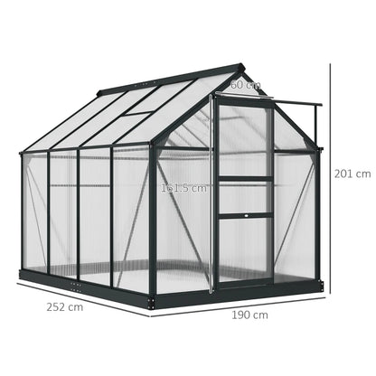 Outsunny 6 x 8ft Polycarbonate Greenhouse