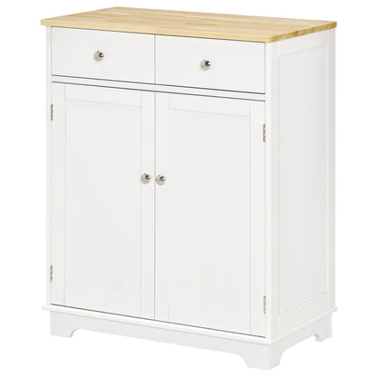 HOMCOM Kitchen Floor Cabinet Side Storage Cupboard