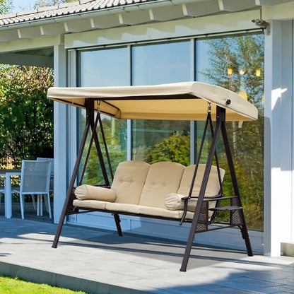 Outsunny Swing Chair Hammock Chair 3 Seater Canopy