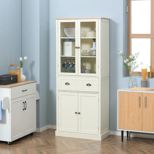 HOMCOM Freestanding Kitchen Cupboard