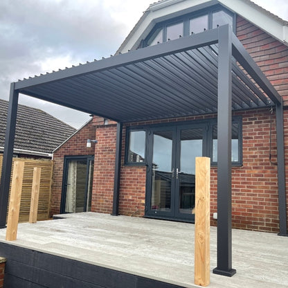 Suns Lifestyle Rota Louvered Pergola 3 X 4M - Matt Royal Grey