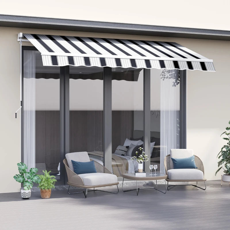 Outsunny Manual Retractable Awning, 2.5 x 2 m