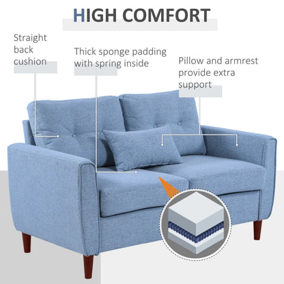 HOMCOM 2 Seat Sofa Double Sofa Loveseat