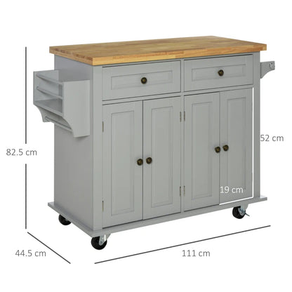 HOMCOM Rolling Kitchen Island