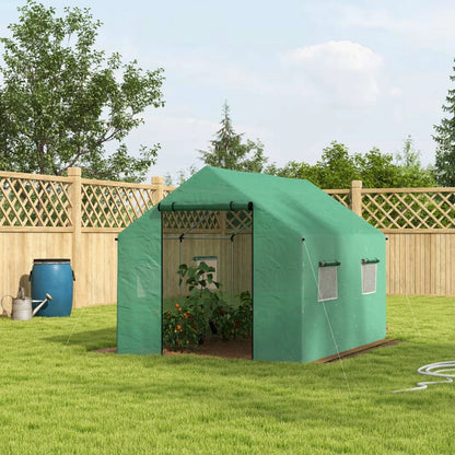 Outsunny Polyethylene Walk-in Polytunnel Greenhouse, 2 x 3(m)