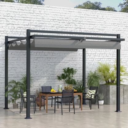 Outsunny 3 x 3(m) Retractable Pergola