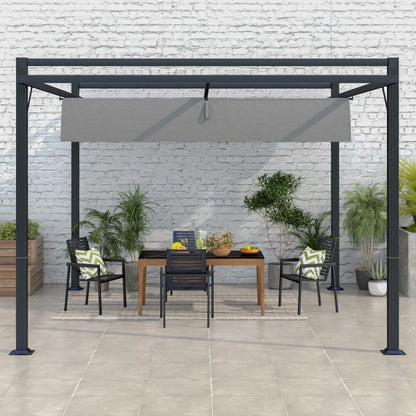 Outsunny 3x4m Retractable Pergola