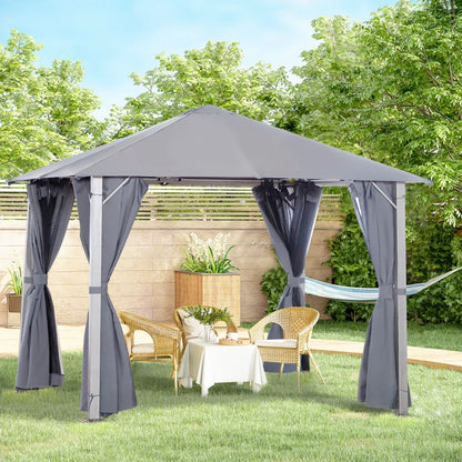 Outsunny 3(m) x 3(m) Garden Outdoor Soft Top Gazebo Steel Frame