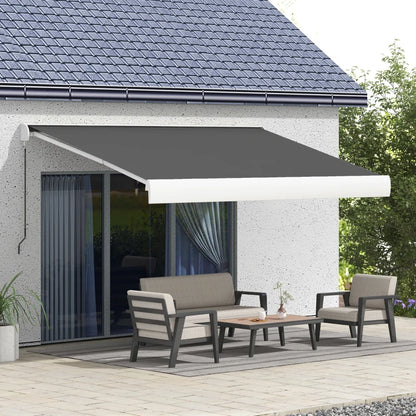 Outsunny 395m x 3m Electric Retractable Awning with Remote Controller