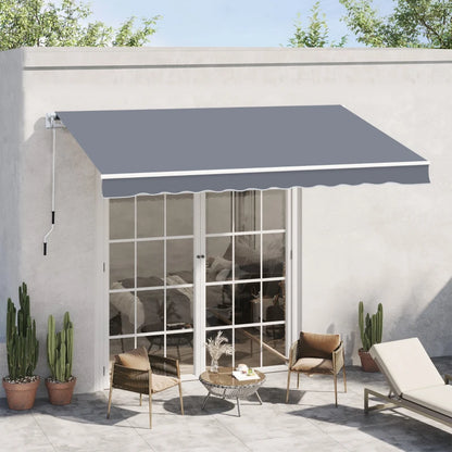 Outsunny Manual Retractable Awning 4m x 3m