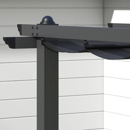 Outsunny 3 x 3m Aluminium Pergola with Retractable Roof