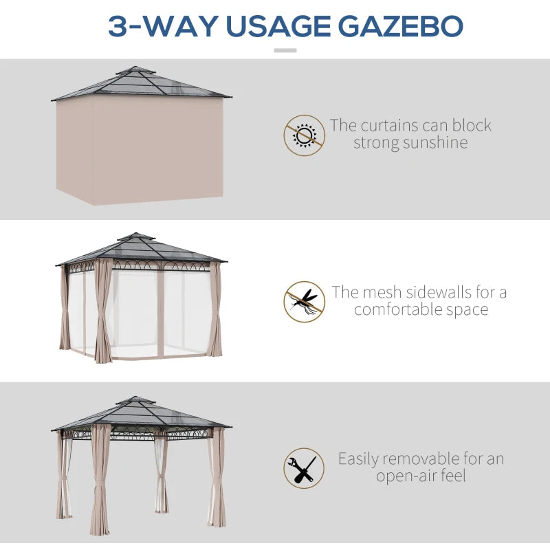 Outsunny 3x3m Outdoor Gazebo