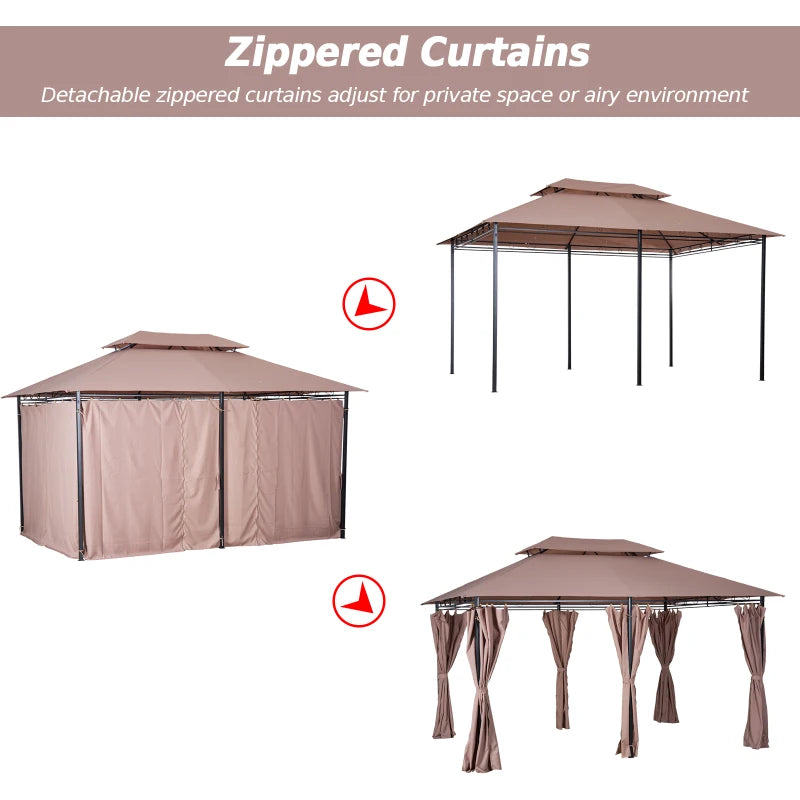 Outsunny 4m x 3(m) Metal Gazebo Canopy Party