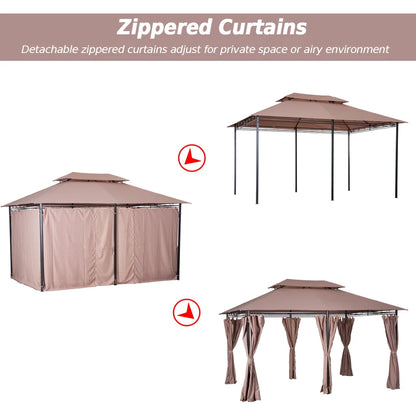 Outsunny 4m x 3(m) Metal Gazebo Canopy Party