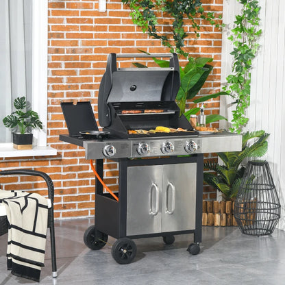 Outsunny Gas Barbecue Grill 3+1