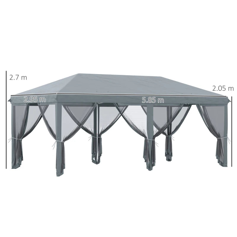 Outsunny 6 x 3(m) Pop Up Gazebo, Outdoor Canopy Shelter