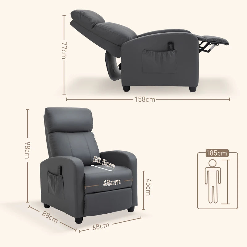 HOMCOM Recliner Armchair, Massage