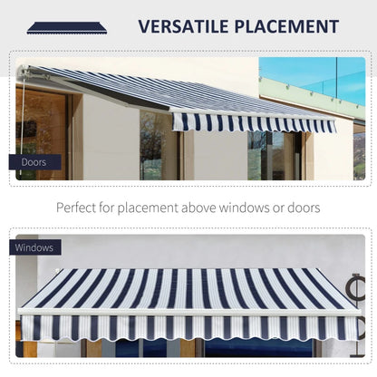 Outsunny Manual Retractable Awning 3.5 x 2.5m