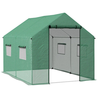 Outsunny Polyethylene Walk-in Polytunnel Greenhouse, 2 x 3(m)