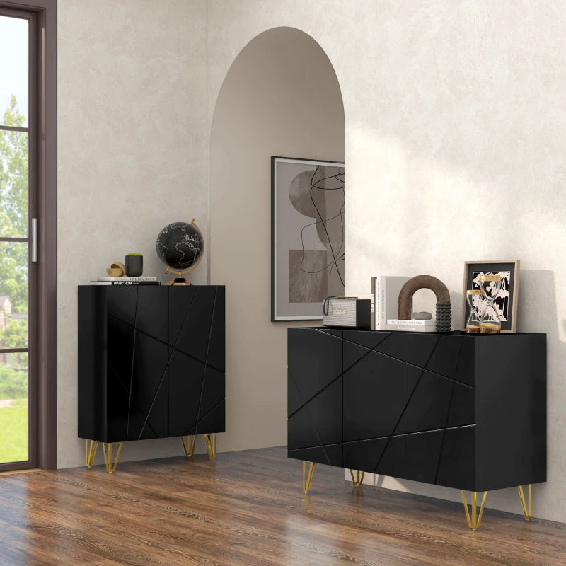 HOMCOM Modern Luxe High Gloss Sideboard