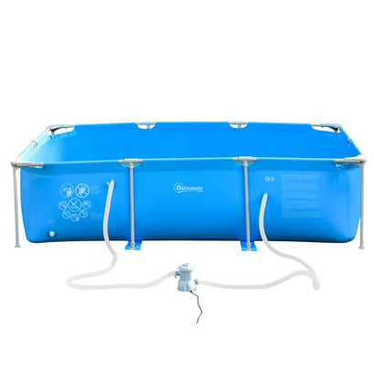 Outsunny Steel Frame Pool with Filter Pump