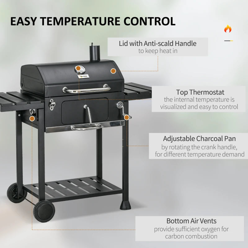 Outsunny Outdoor Portable Charcoal BBQ