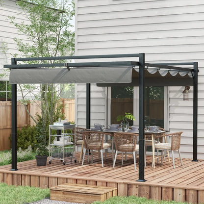 Outsunny 3x4m Retractable Pergola