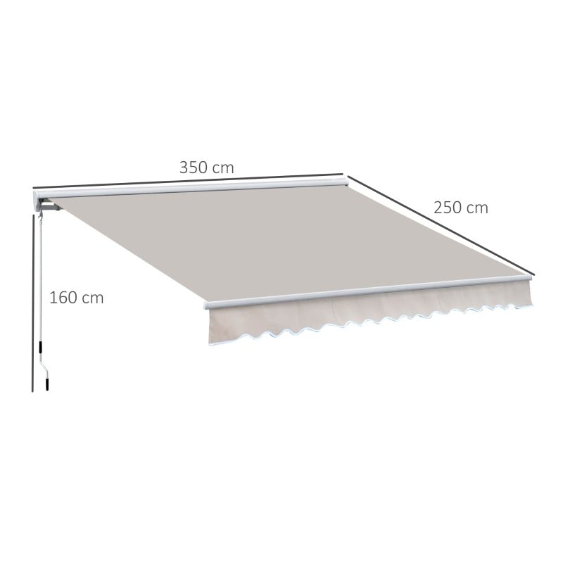 Outsunny 3.5L x 2.5M Retractable Manual/Electric Awning