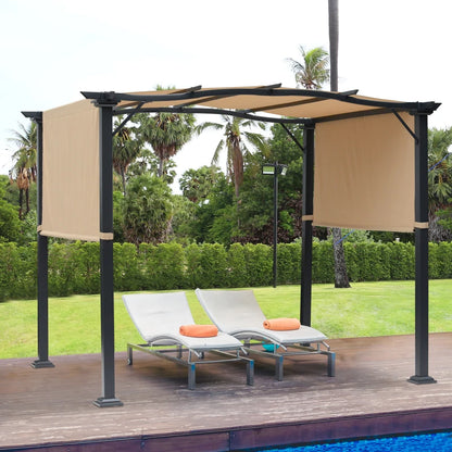 Outsunny Outdoor Retractable Pergola Garden Gazebo