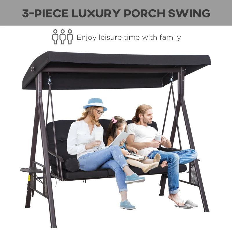 Outsunny 3 Seater Garden Swing Chair