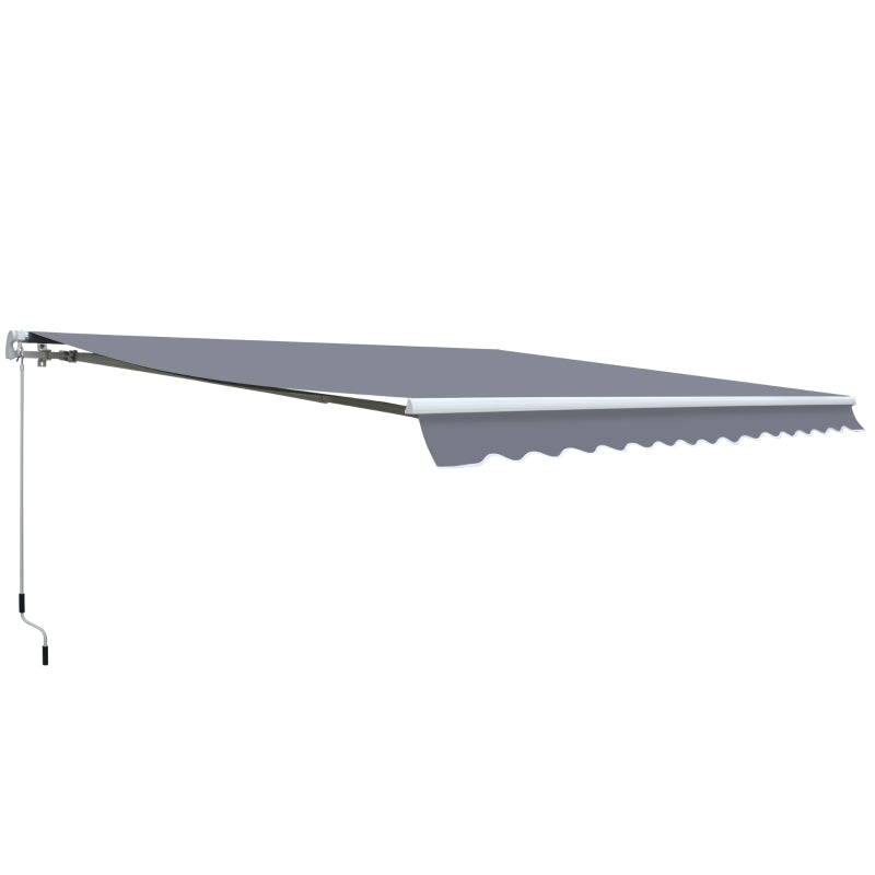 Outsunny Manual Retractable Awning 4m x 3m