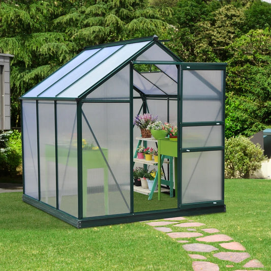 Outsunny 6 x 6ft Polycarbonate Greenhouse