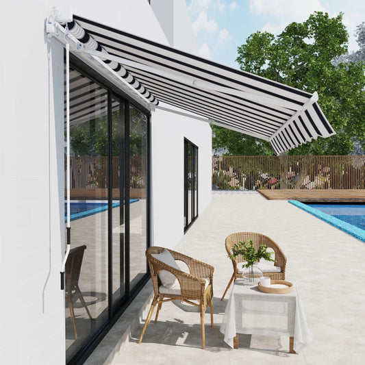 Outsunny Manual Retractable Awning, 2.5 x 2 m