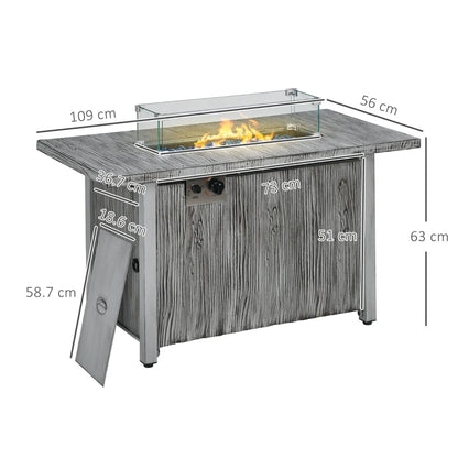 Share Outsunny 50,000 BTU Gas Fire Pit Table