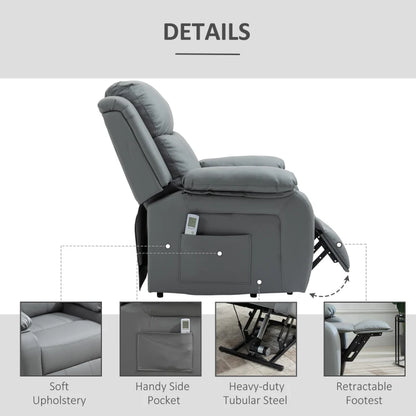 HOMCOM Electric Power Lift Recliner Chair Vibration Massage