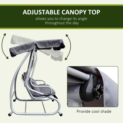 Outsunny 2-in-1 Garden Swing Seat Bed