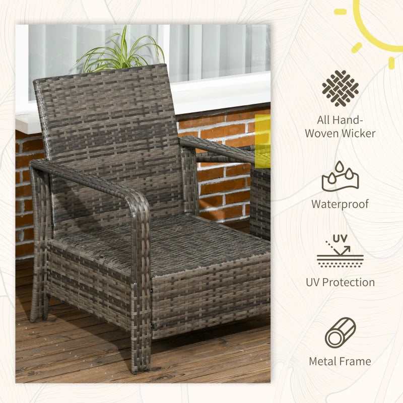 Premium Outsunny 3 pcs PE Rattan