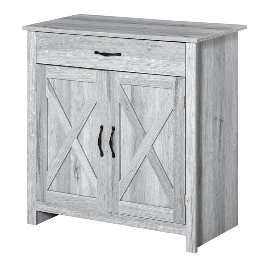 HOMCOM Farmhouse Barn Door Sideboard