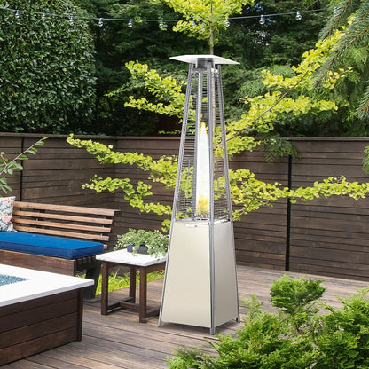 Outsunny Stainless Steel Outdoor Garden Pyramid Patio Heater