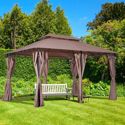 Outsunny 4m x 3(m) Metal Gazebo Canopy Party