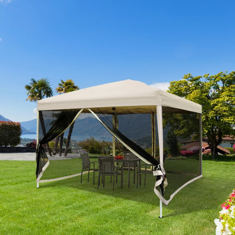 Outsunny 3 x 3(m) Pop Up Gazebo Canopy Tent with Carry Bag