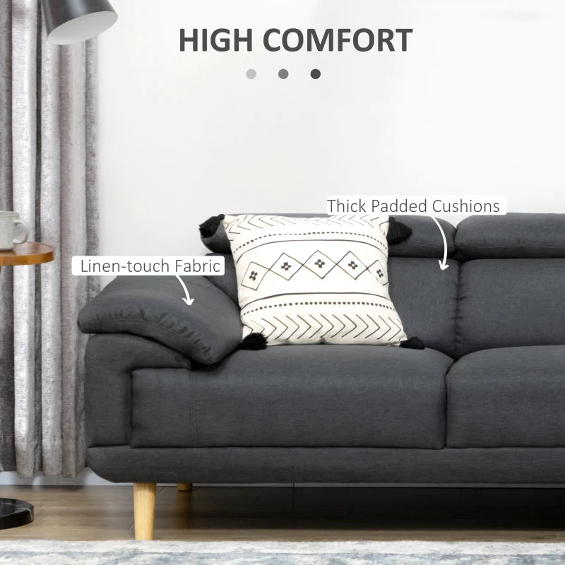 HOMCOM 3 Seater Corner Sofas for Living Room