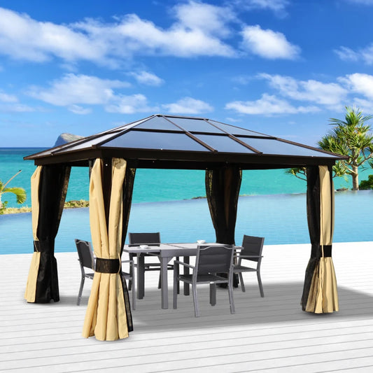 Outsunny Polycarbonate Hard Top Gazebo