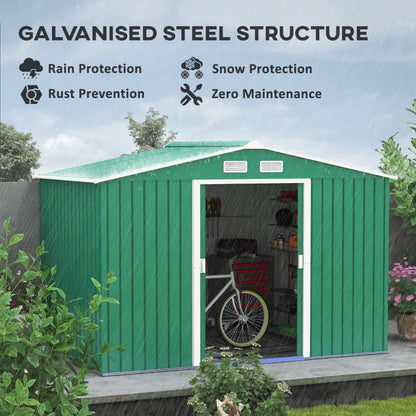 Outsunny 9 x 6ft Metal Garden Shed