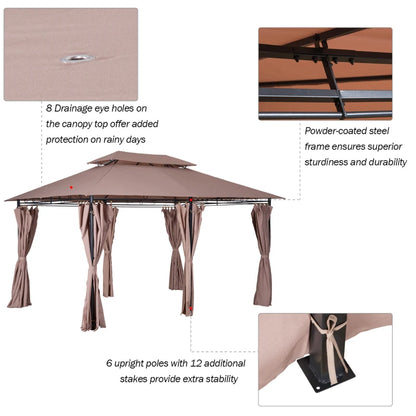 Outsunny 4m x 3(m) Metal Gazebo Canopy Party