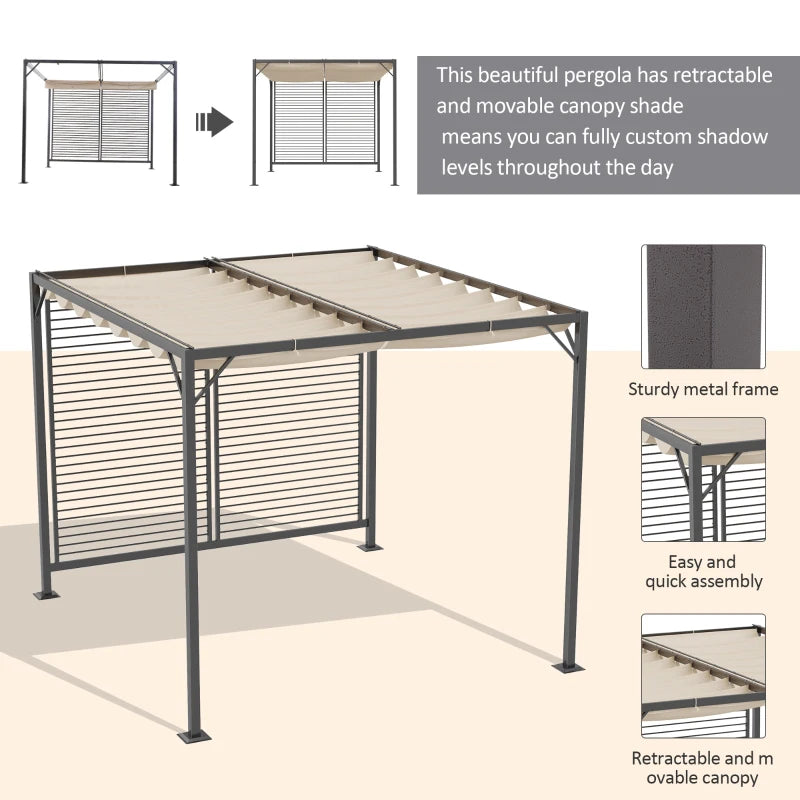 Outsunny 3 x 2.8m Metal Pergola