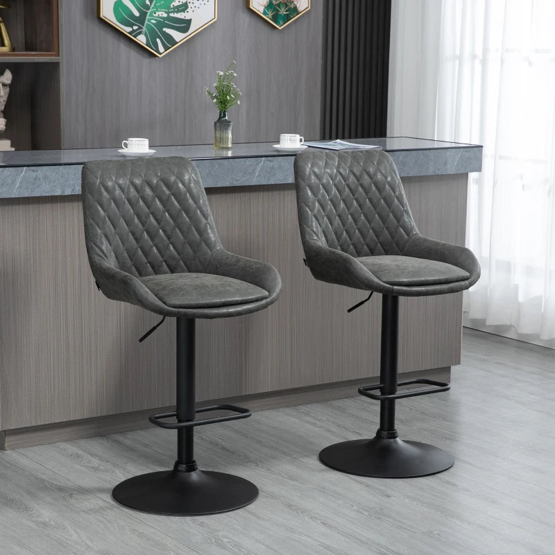 HOMCOM Retro Bar Stools Set of 2