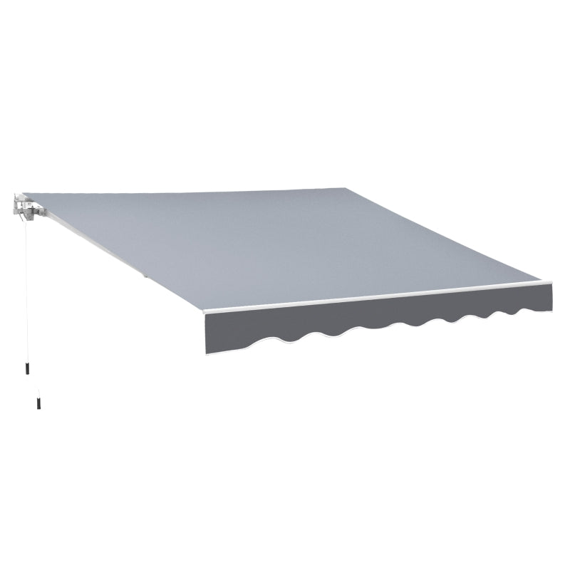 Outsunny 2.5m x 2m Garden Patio Manual Awning