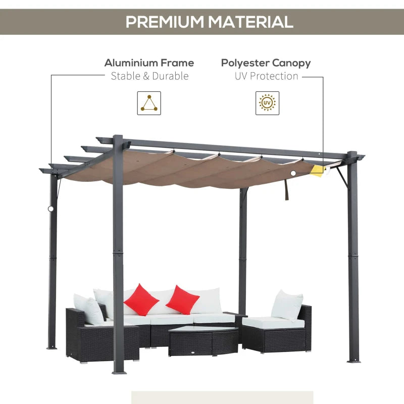 Outsunny 3 x 3(m) Aluminium Pergola Canopy